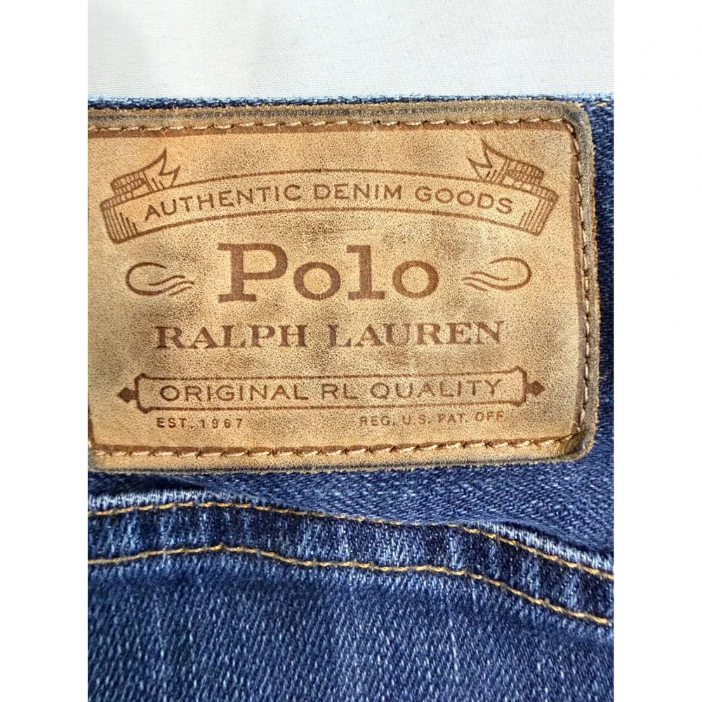 Polo Ralph Lauren Jeans Mens 34x30 Blue Varick Slim Straight Stretch Denim